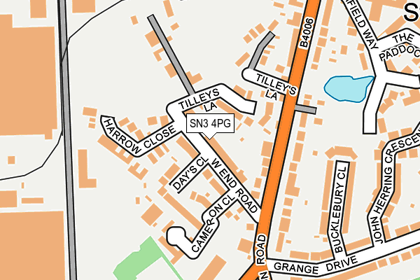 SN3 4PG map - OS OpenMap – Local (Ordnance Survey)