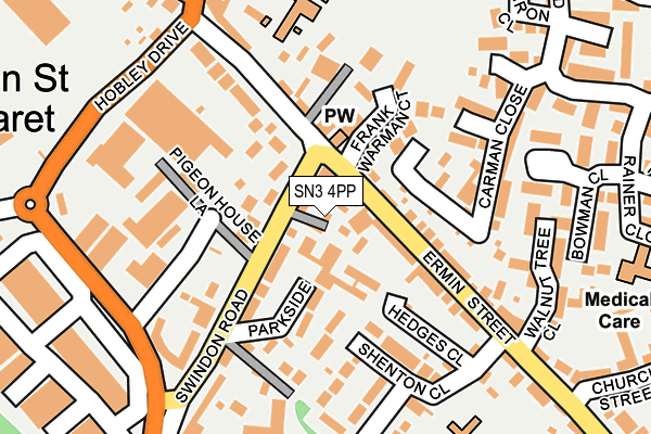 SN3 4PP map - OS OpenMap – Local (Ordnance Survey)