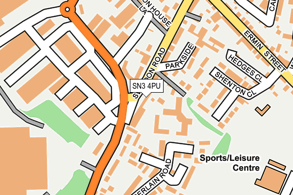 SN3 4PU map - OS OpenMap – Local (Ordnance Survey)
