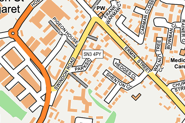 SN3 4PY map - OS OpenMap – Local (Ordnance Survey)