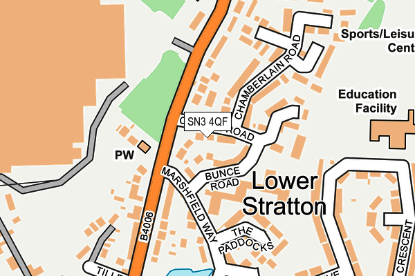 SN3 4QF map - OS OpenMap – Local (Ordnance Survey)