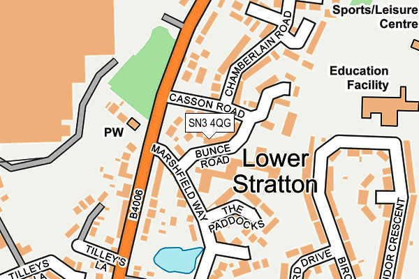 SN3 4QG map - OS OpenMap – Local (Ordnance Survey)