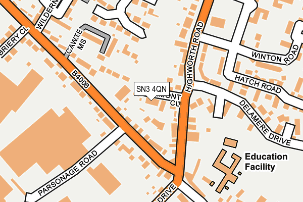 SN3 4QN map - OS OpenMap – Local (Ordnance Survey)