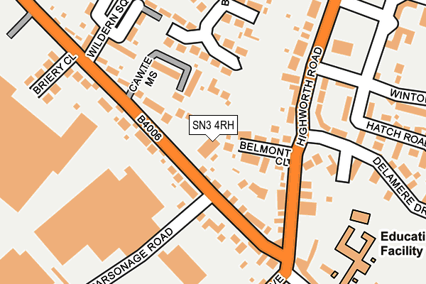 SN3 4RH map - OS OpenMap – Local (Ordnance Survey)