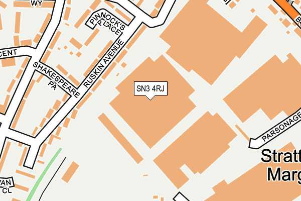 SN3 4RJ map - OS OpenMap – Local (Ordnance Survey)