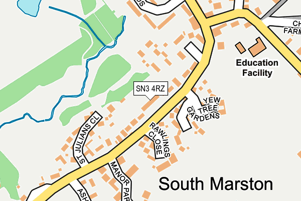 SN3 4RZ map - OS OpenMap – Local (Ordnance Survey)