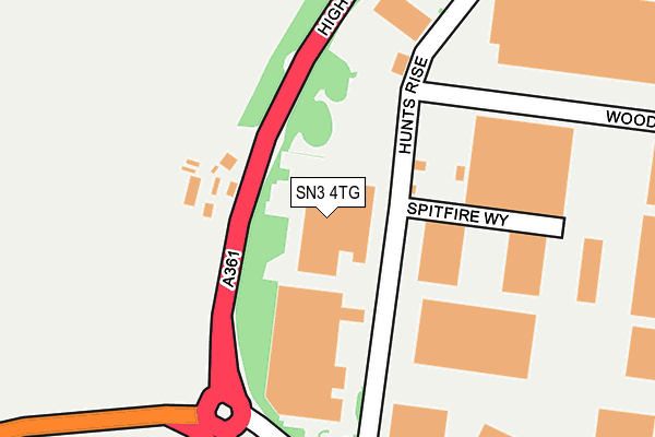 SN3 4TG map - OS OpenMap – Local (Ordnance Survey)
