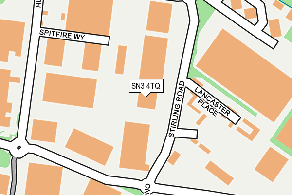 SN3 4TQ map - OS OpenMap – Local (Ordnance Survey)
