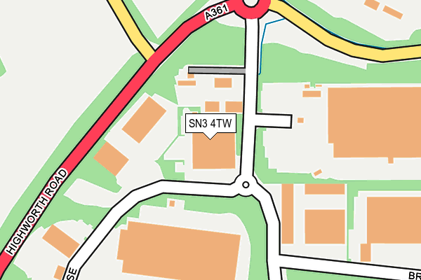 SN3 4TW map - OS OpenMap – Local (Ordnance Survey)