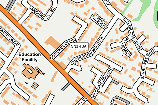 SN3 4UA map - OS OpenMap – Local (Ordnance Survey)