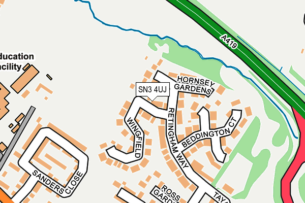 SN3 4UJ map - OS OpenMap – Local (Ordnance Survey)