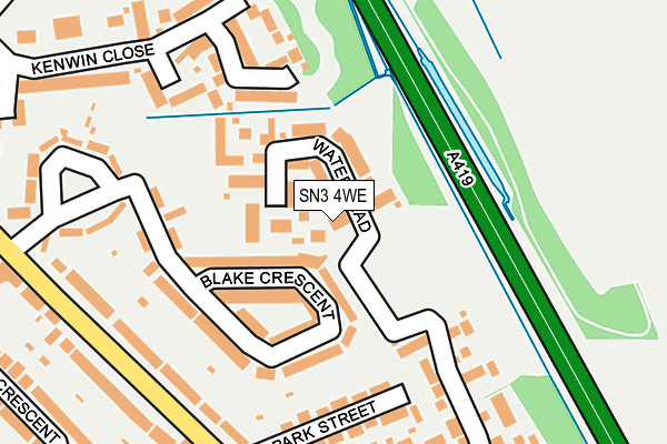 SN3 4WE map - OS OpenMap – Local (Ordnance Survey)