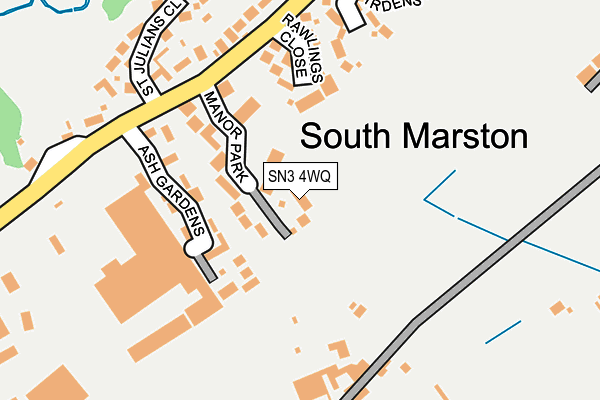 SN3 4WQ map - OS OpenMap – Local (Ordnance Survey)
