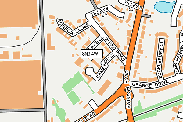 SN3 4WT map - OS OpenMap – Local (Ordnance Survey)
