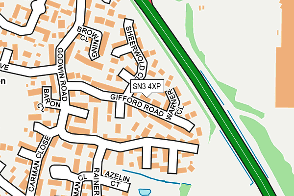 SN3 4XP map - OS OpenMap – Local (Ordnance Survey)