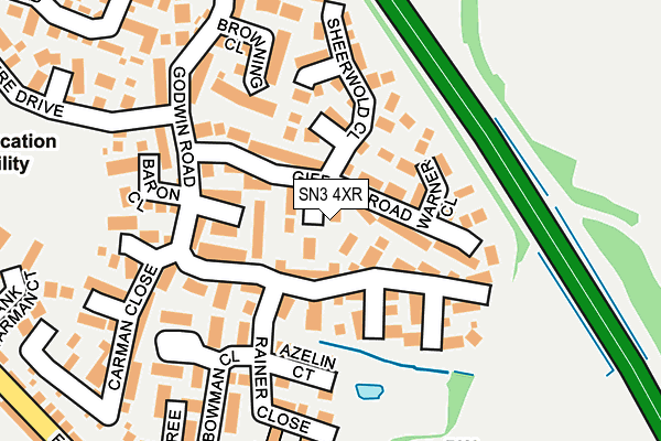 SN3 4XR map - OS OpenMap – Local (Ordnance Survey)