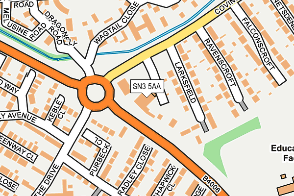 SN3 5AA map - OS OpenMap – Local (Ordnance Survey)