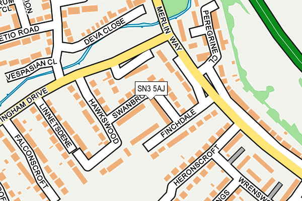 SN3 5AJ map - OS OpenMap – Local (Ordnance Survey)