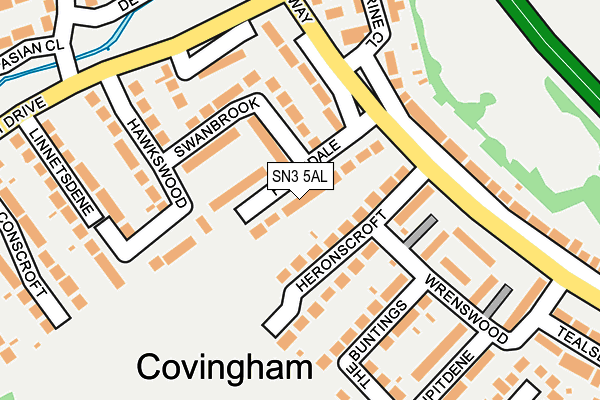 SN3 5AL map - OS OpenMap – Local (Ordnance Survey)