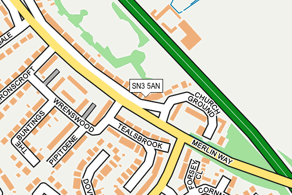 SN3 5AN map - OS OpenMap – Local (Ordnance Survey)