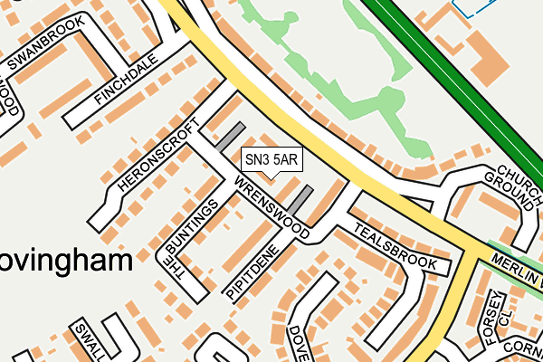 SN3 5AR map - OS OpenMap – Local (Ordnance Survey)