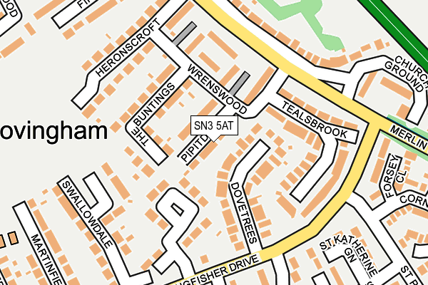 SN3 5AT map - OS OpenMap – Local (Ordnance Survey)