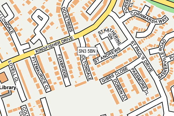 SN3 5BN map - OS OpenMap – Local (Ordnance Survey)