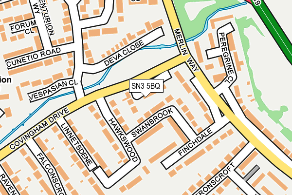 SN3 5BQ map - OS OpenMap – Local (Ordnance Survey)
