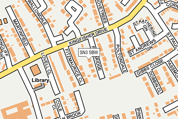 SN3 5BW map - OS OpenMap – Local (Ordnance Survey)