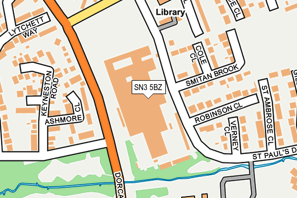 SN3 5BZ map - OS OpenMap – Local (Ordnance Survey)