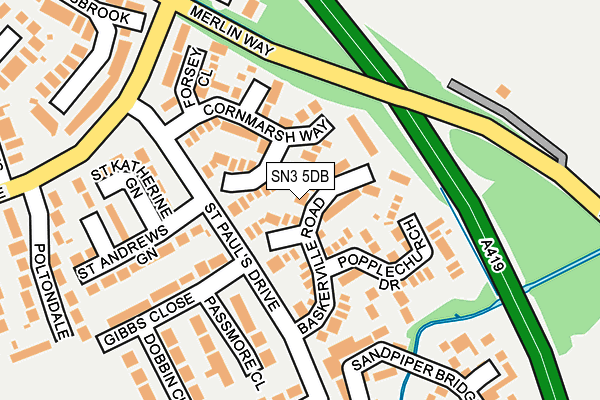 SN3 5DB map - OS OpenMap – Local (Ordnance Survey)