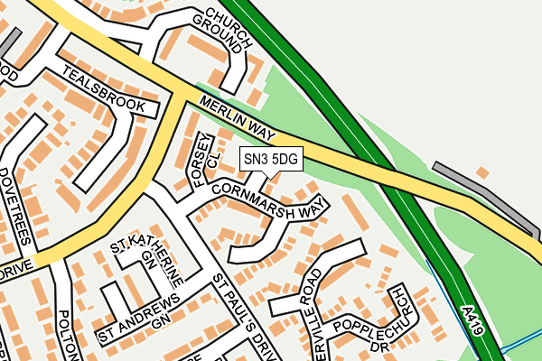 SN3 5DG map - OS OpenMap – Local (Ordnance Survey)