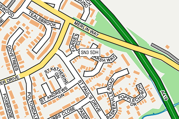 SN3 5DH map - OS OpenMap – Local (Ordnance Survey)