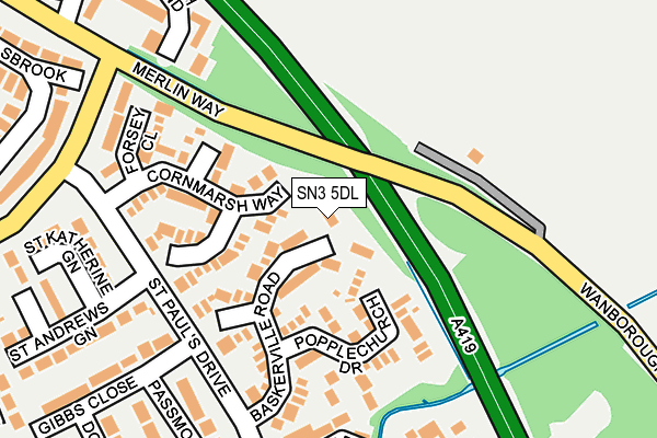 SN3 5DL map - OS OpenMap – Local (Ordnance Survey)