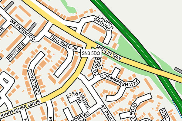 SN3 5DQ map - OS OpenMap – Local (Ordnance Survey)