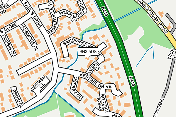 SN3 5DS map - OS OpenMap – Local (Ordnance Survey)