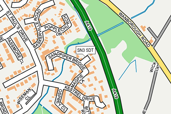 SN3 5DT map - OS OpenMap – Local (Ordnance Survey)