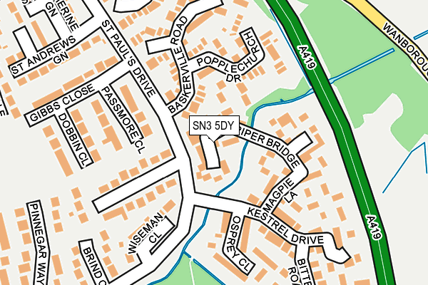 SN3 5DY map - OS OpenMap – Local (Ordnance Survey)