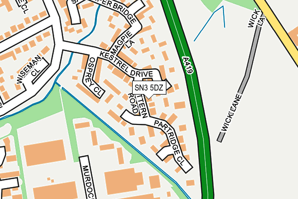 SN3 5DZ map - OS OpenMap – Local (Ordnance Survey)
