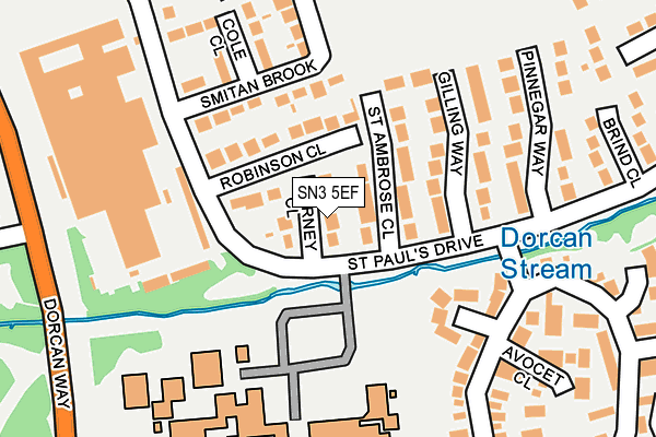 SN3 5EF map - OS OpenMap – Local (Ordnance Survey)