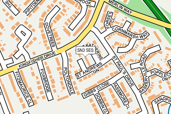 SN3 5ES map - OS OpenMap – Local (Ordnance Survey)