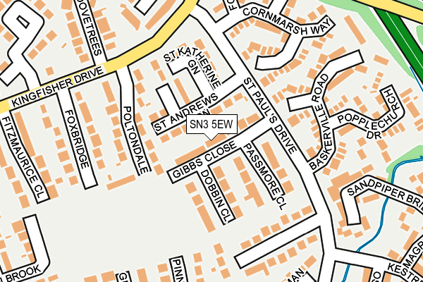 SN3 5EW map - OS OpenMap – Local (Ordnance Survey)