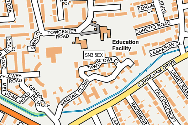 SN3 5EX map - OS OpenMap – Local (Ordnance Survey)