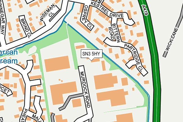 SN3 5HY map - OS OpenMap – Local (Ordnance Survey)