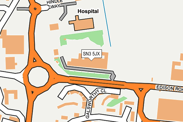 SN3 5JX map - OS OpenMap – Local (Ordnance Survey)