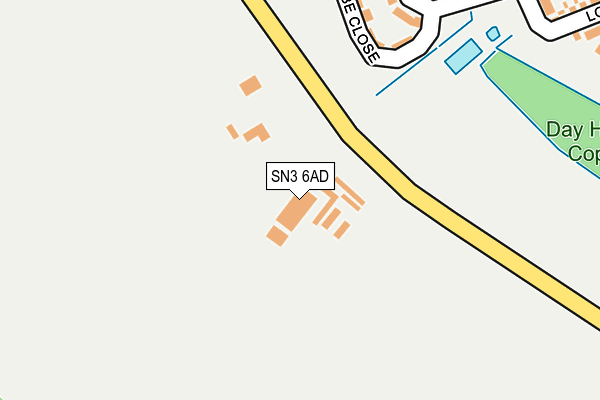 SN3 6AD map - OS OpenMap – Local (Ordnance Survey)