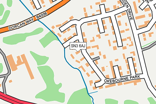 SN3 6AJ map - OS OpenMap – Local (Ordnance Survey)