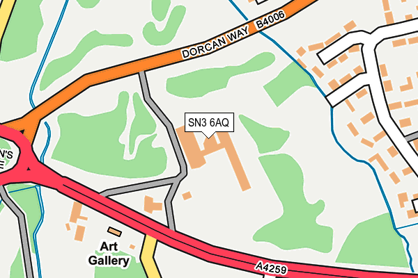 SN3 6AQ map - OS OpenMap – Local (Ordnance Survey)