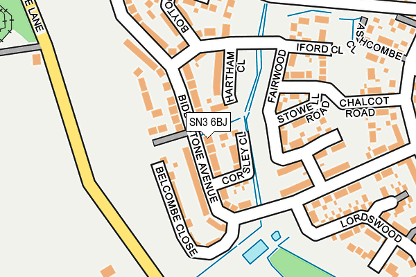 SN3 6BJ map - OS OpenMap – Local (Ordnance Survey)