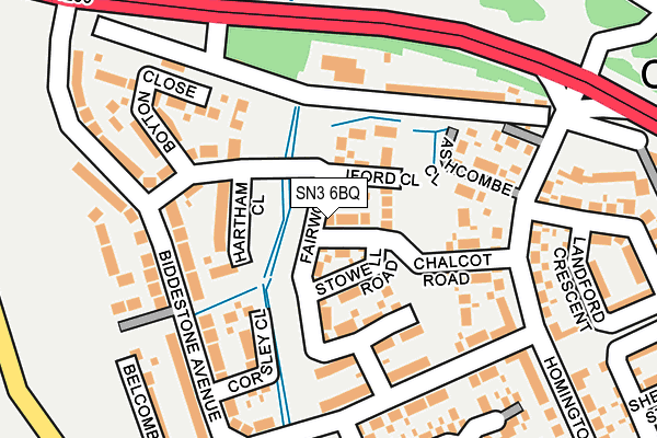 SN3 6BQ map - OS OpenMap – Local (Ordnance Survey)